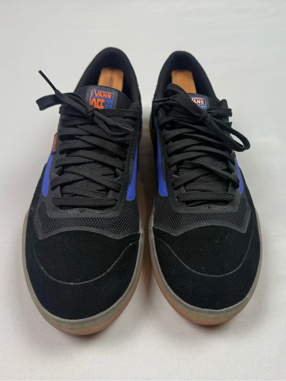 Vans Ave Pro Mens Skate Shoes US 9.5 Black/Orange Low Top